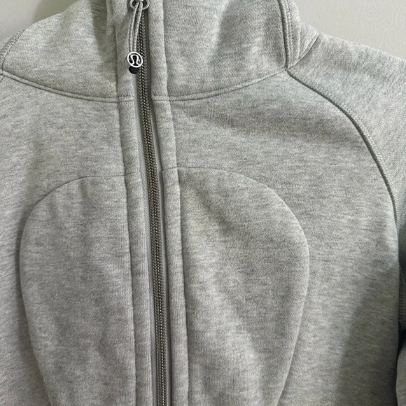 Lululemon Scuba Hoodie Heathered Core Ultra Light Grey Size 4 - Picture 5 of 9